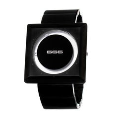 666BARCELONA Schwarze Edelstahl-Armbanduhr