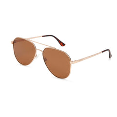 Kenneth Cole Goldfarbene Metall-Sonnenbrille