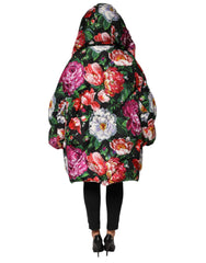 Dolce & Gabbana Bunter floraler Kapuzen-Pufferparka