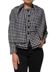 Dolce & Gabbana Mehrfarbige Wolljacke mit Monochrom-Muster
