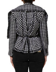 Dolce & Gabbana Mehrfarbige Wolljacke mit Monochrom-Muster