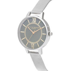 Olivia Burton Silver Stainless Steel Dress Watch
