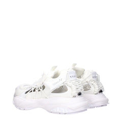 Versace White Leather Athletic Sneakers