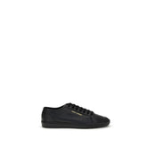 Saint Laurent Black Calf Leather Bos Taurus Low Top Sneakers