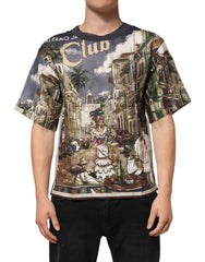Dolce & Gabbana Palermo Jazz Club Leinen Rundhals Herren T-Shirt