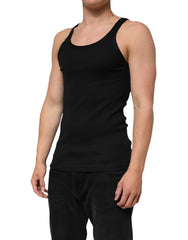 Dolce & Gabbana Schwarzes Tanktop Ärmellose Unterwäsche Herren T-Shirt