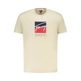 Tommy Hilfiger Beige Cotton Men T-Shirt