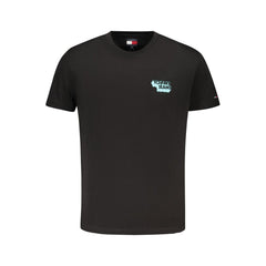 Tommy Hilfiger Schwarzes Herren-T-Shirt aus Baumwolle