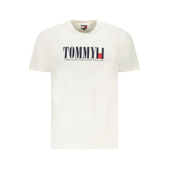 Tommy Hilfiger White Cotton Men T-Shirt