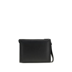 Fendi Black Calf Leather Bos Taurus Clutch Bag