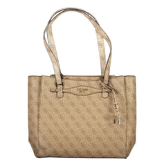 Guess Jeans Beige Polyurethan Damen Handtasche
