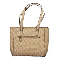Guess Jeans Beige Polyurethan Damen Handtasche