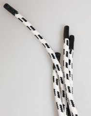 Dolce & Gabbana Black White Polyester Tape String DG Logo Keychain Keyring