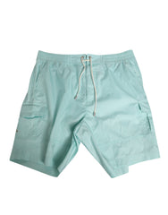 Dolce & Gabbana Aqua Blue Polyester Strandbekleidung Herren Shorts Bademode
