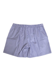 Dolce & Gabbana Blau Weiße Baumwoll Gestreifte Shorts mit Knöpfen Badehose