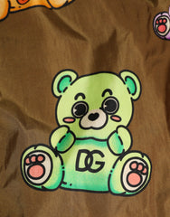 Dolce & Gabbana Braune Mehrfarbige Teddybär Herren Badeshorts