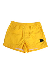 Dolce & Gabbana Gele Nylon Zwemshort met Logoplaatje