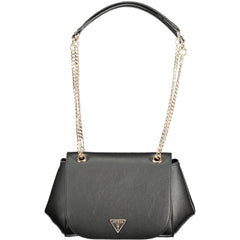 Guess Jeans Nero Polyurethan Damenhandtasche