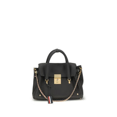 Thom Browne Gray Calf Leather Bos Taurus Handbag