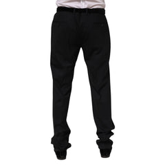 Dolce & Gabbana Schwarze Herren-Anzughose aus Wolle