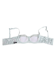 Dolce & Gabbana Light Blue Seiden-Balconette-Dessous, leicht gefüttert