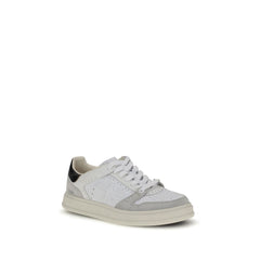 Premiata Weiße Kalbsleder Bos Taurus Low-Top-Sneakers