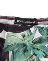 Dolce & Gabbana Slip mit Auberginen-Print und hoher Taille Unterwäsche