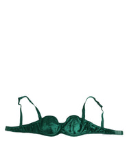 Dolce & Gabbana grüner Satin halbgpolsterter Bügel-BH mit Moschusduft
