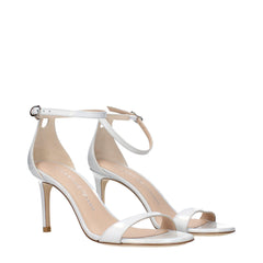 Stuart Weitzman Sandaletten aus weißem Leder