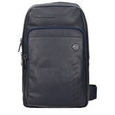 Piquadro Blue Leather Crossbody Bag
