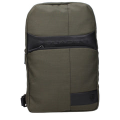 Piquadro Green Fabric Crossbody Bag