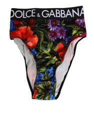 Dolce & Gabbana Mehrfarbiger floral gemusterter High Waist Höschenunterwäsche
