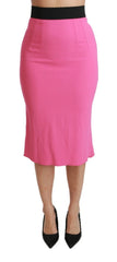 Dolce & Gabbana Rosa High Waist Bleistiftrock