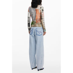 Desigual Beiges Viskose Damen-T-Shirt