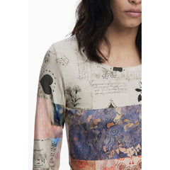 Desigual Beiges Viskose Damen-T-Shirt