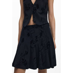 Desigual Schwarzer Damenrock aus Polyester