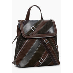 Desigual Marrone Polyurethan Damen Rucksack