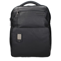 Piquadro Black Leather Backpack