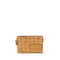 MCM braune Schultertasche aus Polyethylen