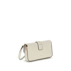 PINKO White Calf Leather Bos Taurus Shoulder Bag