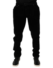 Dolce & Gabbana Schwarze Slim Fit Jeans aus Baumwolle