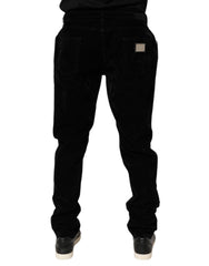Dolce & Gabbana Schwarze Slim Fit Jeans aus Baumwolle
