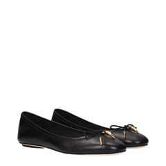 Chloé Black Leather Ballet Flats