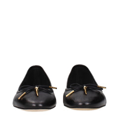 Chloé Black Leather Ballet Flats