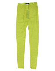 Dolce & Gabbana Neon Grüne Nylon Logo Spitzen Leggings Hose Unterwäsche