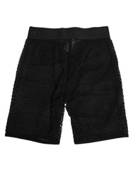 Dolce & Gabbana Schwarze Baumwoll-Logo-Shorts Midi-Unterhose