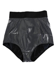 Dolce & Gabbana Gray Silk Stretch Slip Girdle Panty Underwear