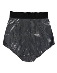 Dolce & Gabbana Gray Silk Stretch Slip Girdle Panty Underwear