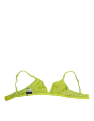 Dolce & Gabbana Gelb Grüne Nylon Soft-Cup Büstenhalter Unterwäsche