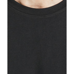 Jack Jones Langarmshirt aus schwarzer Baumwolle